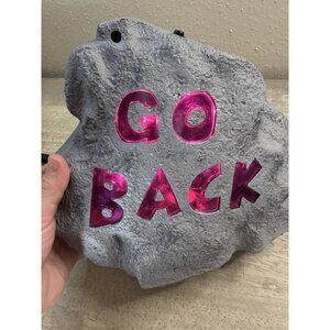 Gemmy GO BACK Haunted Rock Lights And Sounds Retired Stone Halloween - READ
